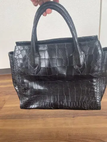 GIANNI CHIARINI 크로코 패턴 블랙 백