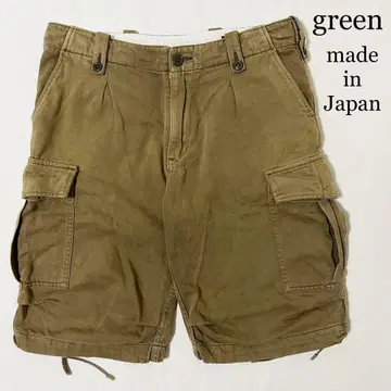 green 일본제 코튼 카고 반바지 2