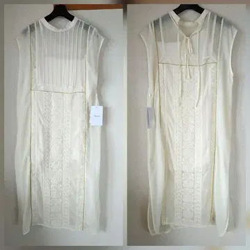 AMERI VINTAGE 아 롱 원피스 자수 태그와 내장형 안감 포함