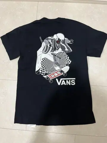 VANS 그래픽 티셔츠 M 사이즈 블랙 일본풍 패턴 가부키