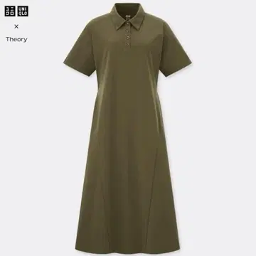 유니클로 콜라보레이션 시어리 울트라 스트레치 폴로 원피스 S 올리브