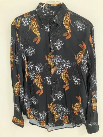 ZARA 잉어와 꽃무늬 편안한 핏 셔츠 S 정말 멋져요