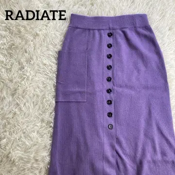 RADIATE 프론트 버튼 니트 롱 타이트 스커트 사이드 포켓 포함