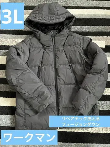 워크맨 리페어테크 세탁 가능한 퓨전 다운 후드티 사이즈 3L