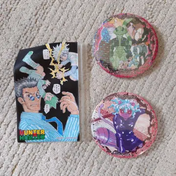 HUNTER x HUNTER 캔뱃지 2점 (내 1 레어) + 카드 케이스