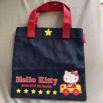헬로키티 데님 레슨백 헤이세이 레트로
