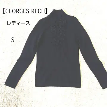새상품급 [ 조르쥬 레쉬 GEORGES RECH ] 프릴 블랙 긴팔 니트