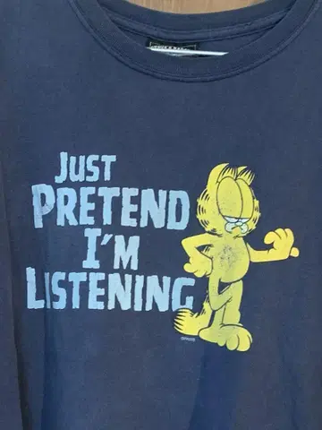 Garfield 티셔츠 오버사이즈 네이비