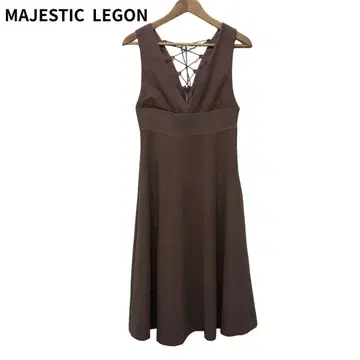 MAJESTIC LEGON 어른용 캐주얼 브라운 노스 원피스