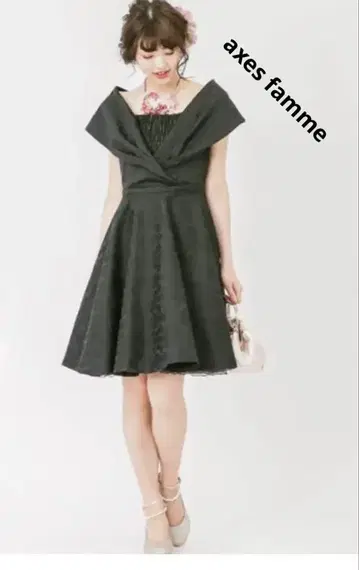 axes famme 카슈쿨 JQ 드레스 자카드 블랙