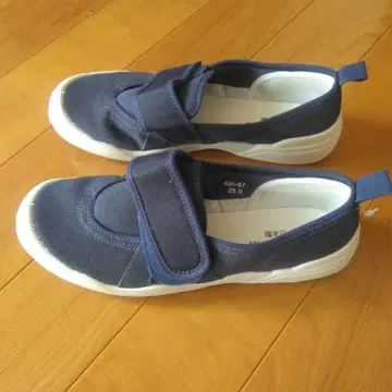 네이비 벨크로 스니커즈 25.0cm