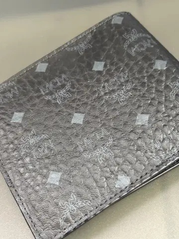 MCM 2단 접이식 지갑 블랙 <No.472>