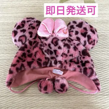 미니 팬캡 레오파드 무늬 핑크 디즈니 공식