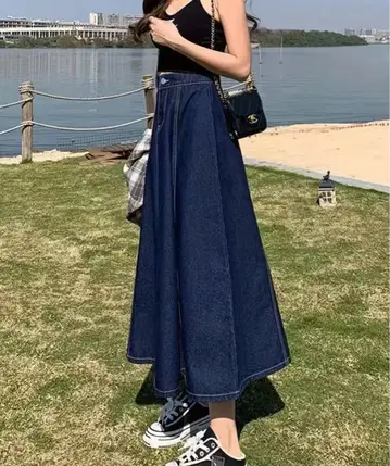 하이웨스트로 스타일업! A라인 데님 스커트