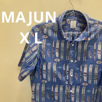 MAJUN 마준 카리유시 웨어 아로하 셔츠 X-LARGE