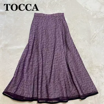 TOCCA 토카 츄르 도트 롱 스커트 4 퍼플