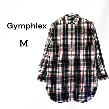 Gymphlex 짐플렉스 네이비 체크 플란넬 셔츠 M