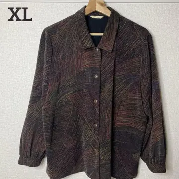 하이센스 XL 올 패턴 레트로 테일러드 재킷 디자인 개성적