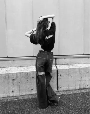 melt the lady wide low waist pants