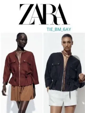 ZARA 네이비 리 사파리 재킷 S