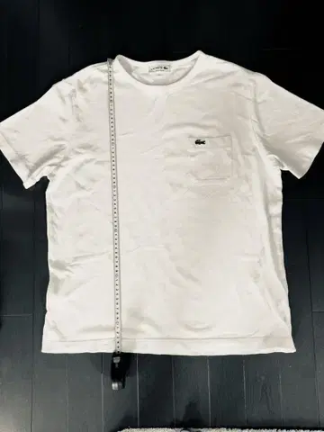 LACOSTE 화이트 T셔츠 레귤러 핏