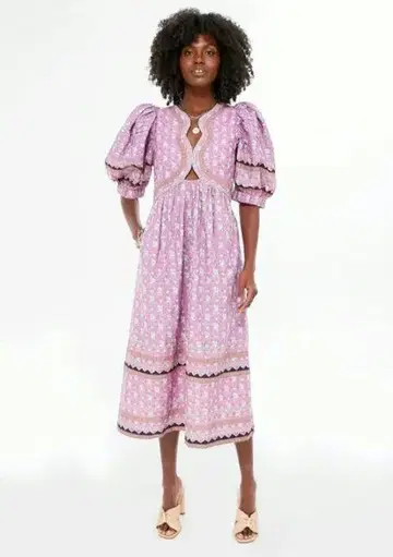 Sea New York lilac perry border 원피스
