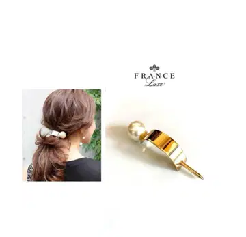 FRANCE Luxe 스키니 메탈 & 펄 마제스테 헤어 액세서리