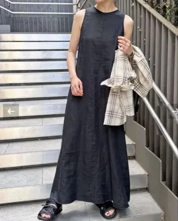 택 포함 미사용 새상품 Spick and Span 린넨 아메슬리 드레스