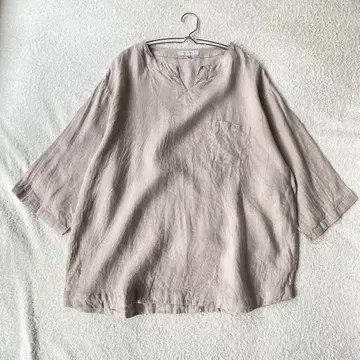 [어 데이 인 더 라이프] 린넨 셔츠 키넥 7부 소매 린넨 100% XL