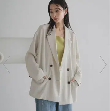 LOWRYSFARM 호프사크 더블 재킷 아이보리