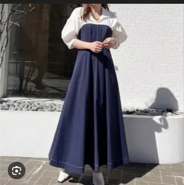 코코딜 셔츠 레이어드 원피스 M 사이즈