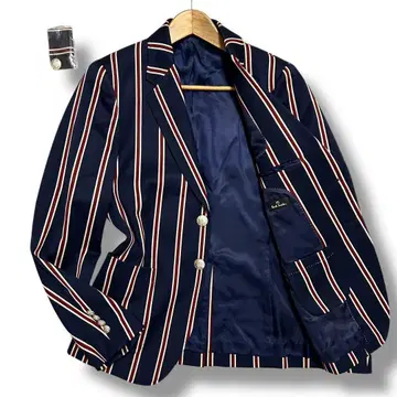 Paul Smith 스트라이프 테일러드 자켓 M 일본제 은색 버튼