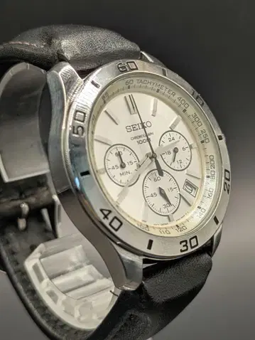 SEIKO 세이코 6T63-00E0 크로노그래프 쿼츠 화이트 다이얼