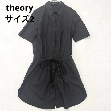 theory 띠어리 셔츠 원피스 블랙 일본제 코튼 혼방