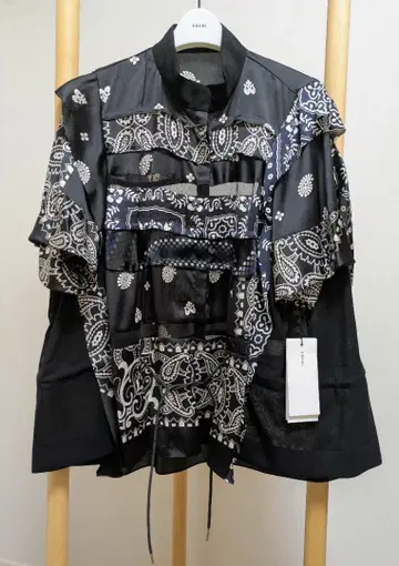 sacai 사카이 밴드나 패턴 페리 블라우스 미사용품 사이즈 2