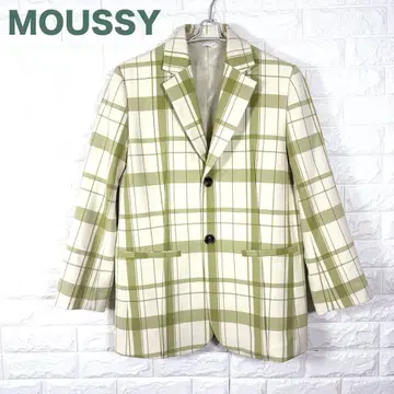 MOUSSY 체크 무늬 테일러드 자켓 1 S~M 새상품급
