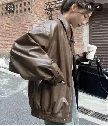 편안하고 귀여운 오버사이즈 라이더스 재킷 | 블레이저