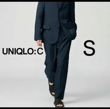 유니클로 C 감동 턱 팬츠 네이비 S