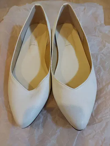 화이트 플랫슈즈 22.5cm 일본제