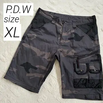 AVIREX P.D.W. 택티컬 쇼트 팬츠 블랙 카모 XL