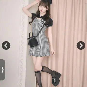 숏 볼레로 앙상블 깅엄 원피 미셸 마카롱