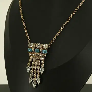 빈티지 목걸이 로봇 지르코니아 골드 금