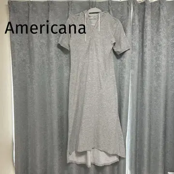 아메리칸 스타일 반집업 원피스 그레이 파커 후드 포함
