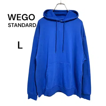 WEGO STANDARD 풀오버 후드티 무지 L 블루 캐주얼