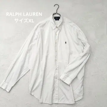 1990년대 홍콩산 미사용품 랄프 로렌 BLAKE 장소매 XL 화이트
