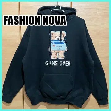 USA 구제 의류 후드티 패션노바 [ GAMEOVER ] 블랙 L