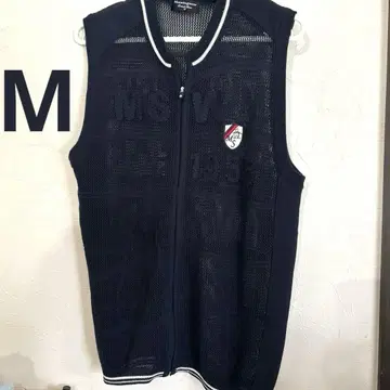 네이비 메쉬 지퍼 업 베스트 M
