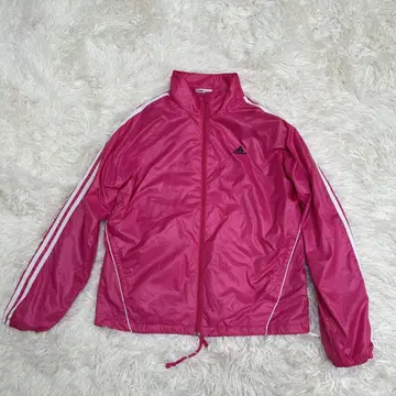 adidas 아디다스 풀 집업 폴리에스테르 저지 핑크