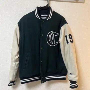 Champion 바시티 자켓 다크 그린 19