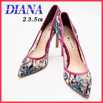 DIANA 스틸레토 펌프스 하이힐/꽃무늬 레이스 23.5cm
